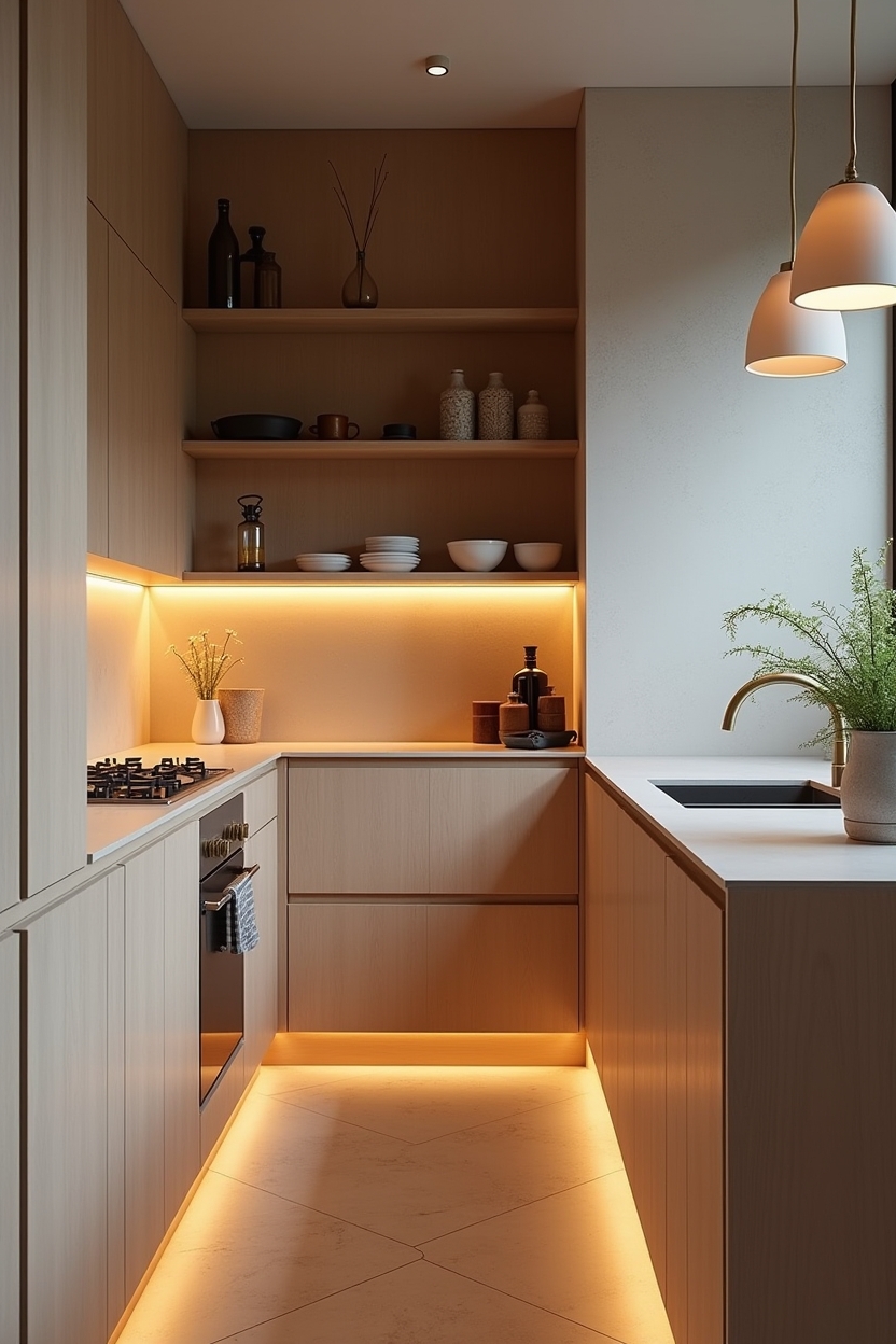 circadian color-tunable strip lighting with sunrise program home decor