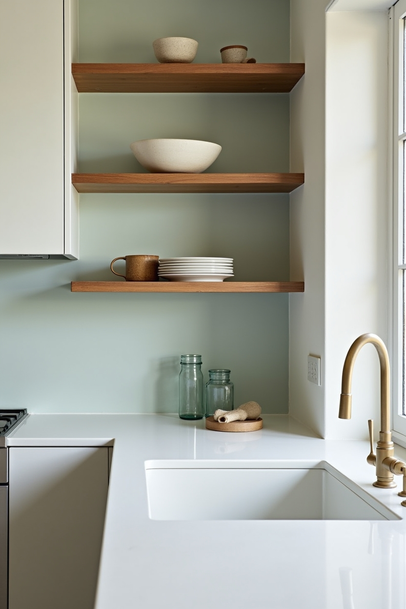 weathered teak floating shelves home decor
