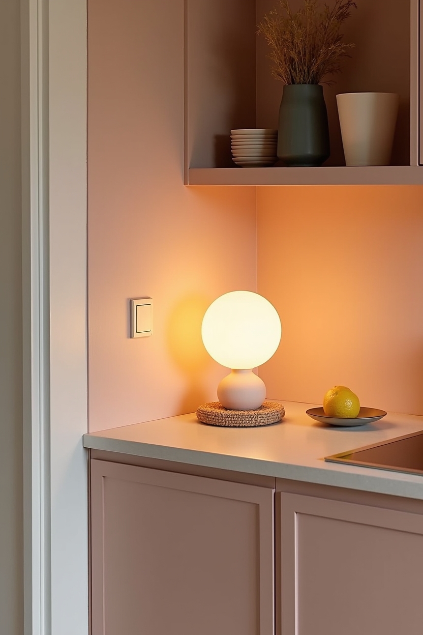 sculptural coral lamp vignette home decor
