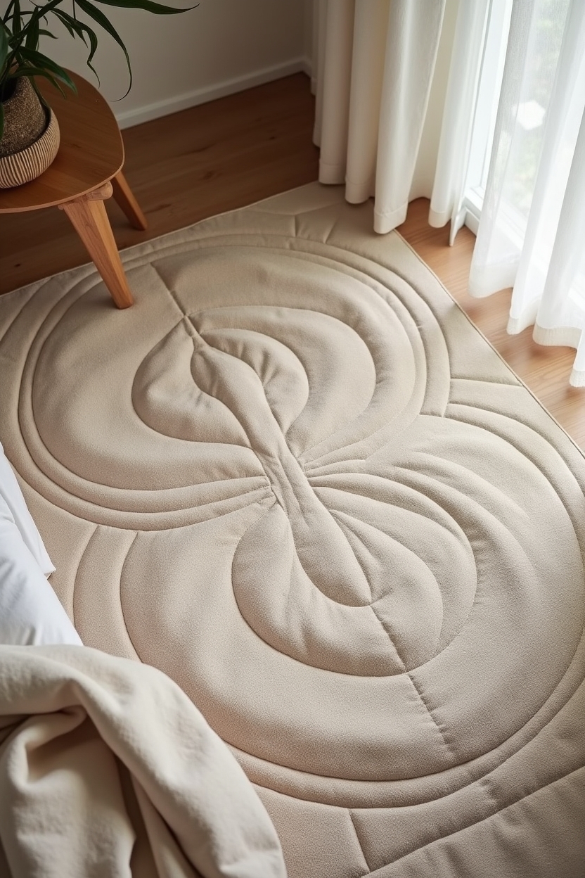 hand-tufted_pebble_motif_cut_pile home decor