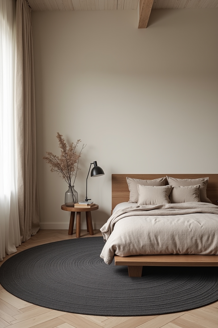 charcoal_natural-dyed_wool_round home decor