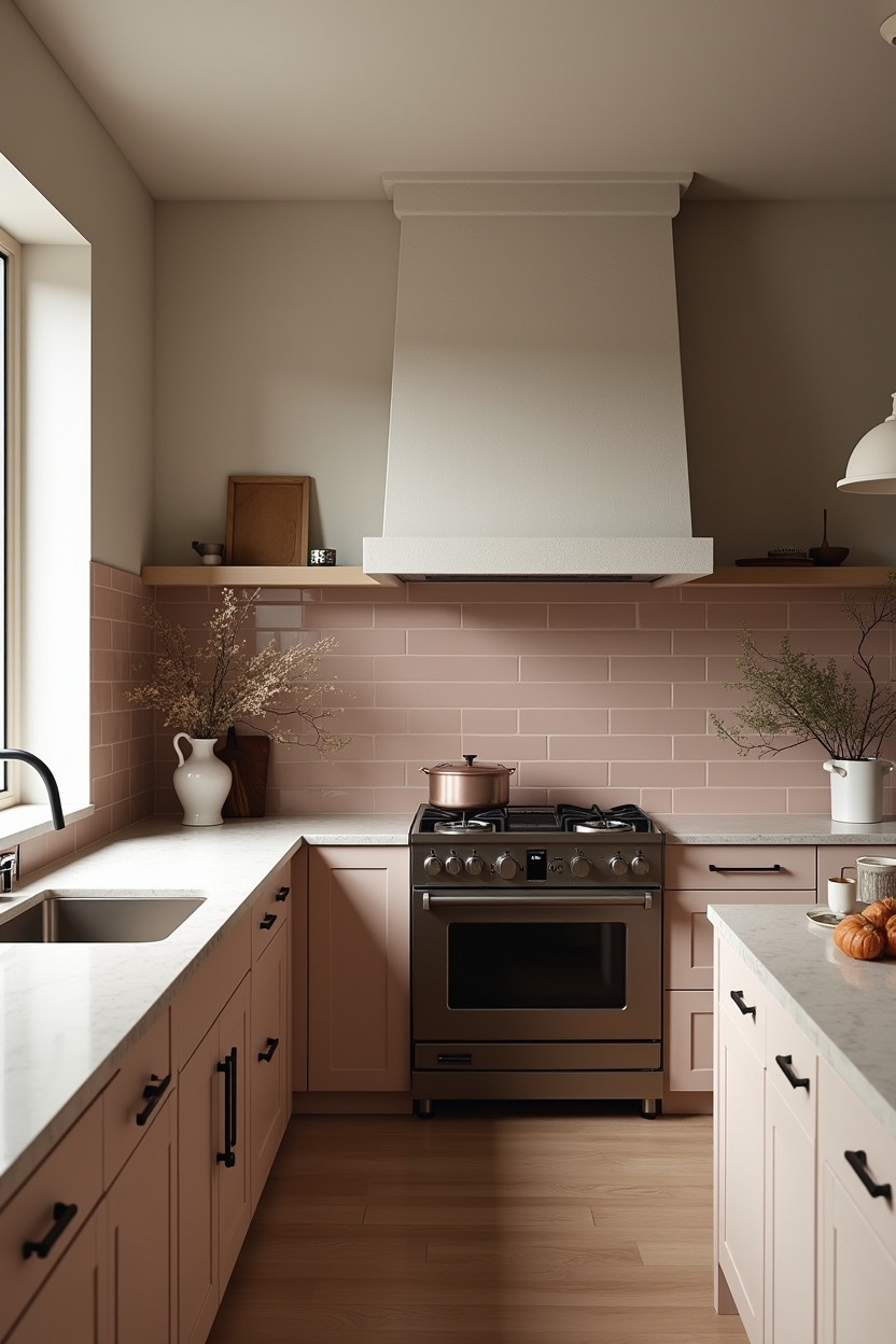 oxblood hand-glazed tile backsplash home decor