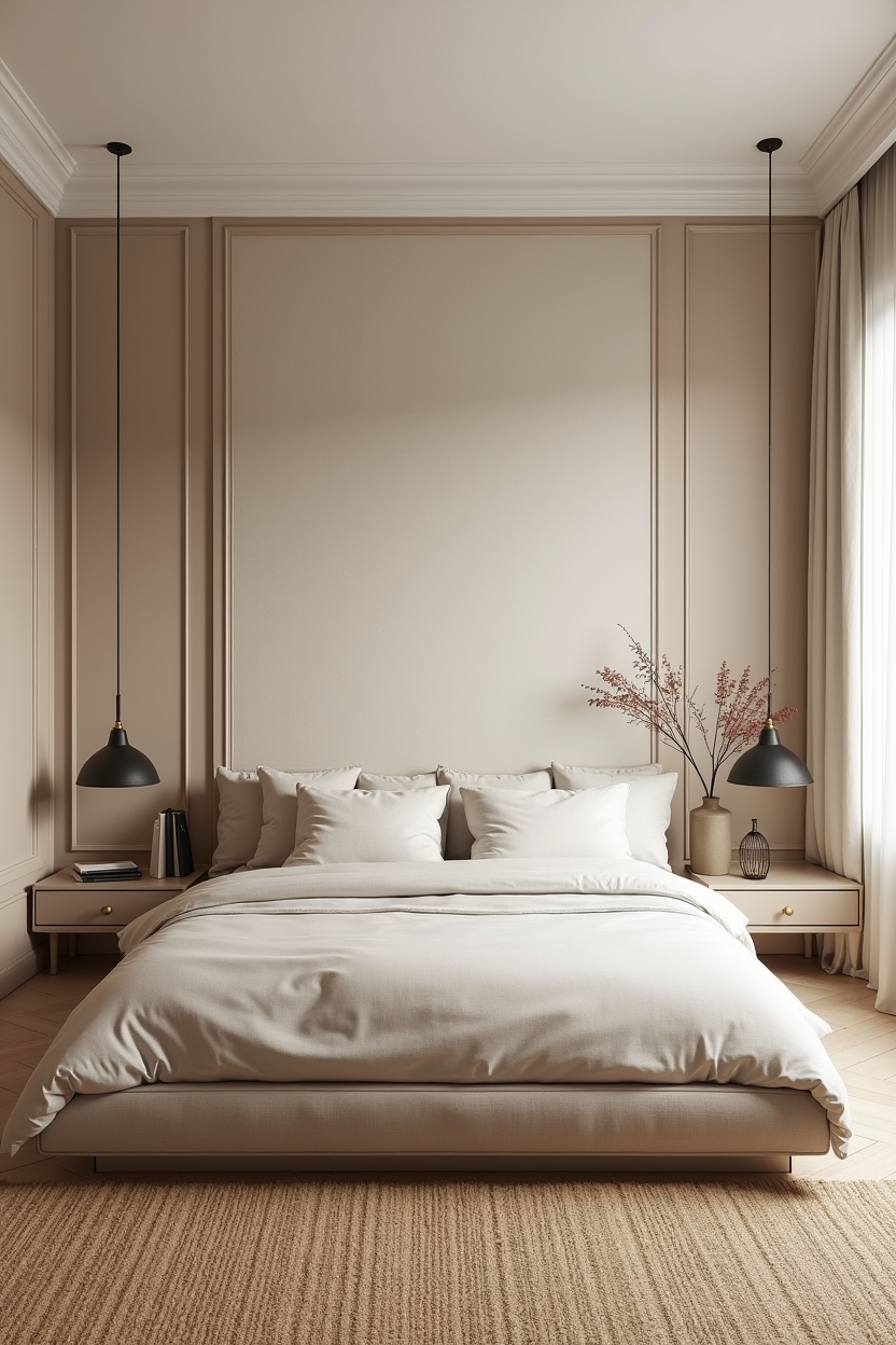 textured_plaster-effect_headboard_wall home decor