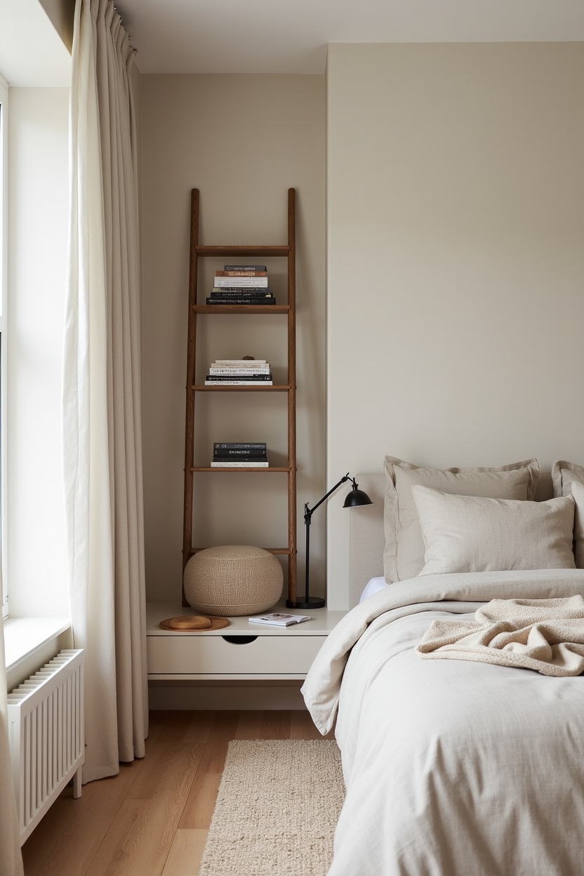 vintage_ladder_shelf_reading_alcove home decor