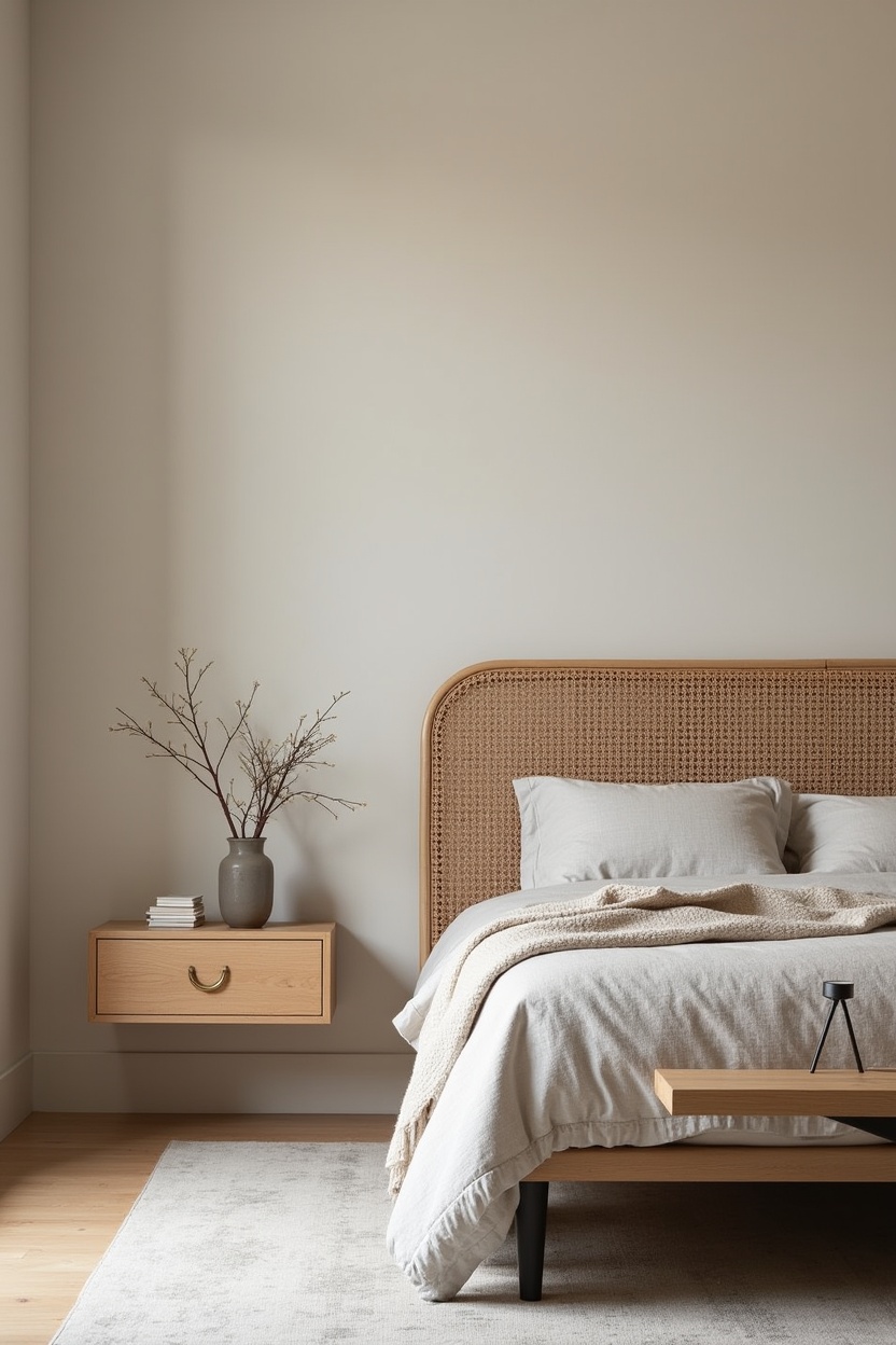 curved rattan bed home decor