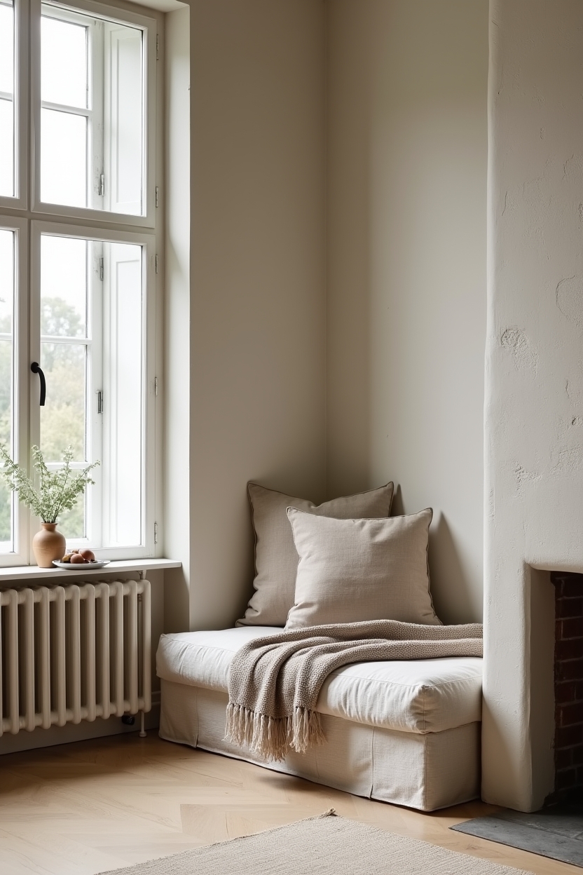 tatami-inspired low window seat home decor