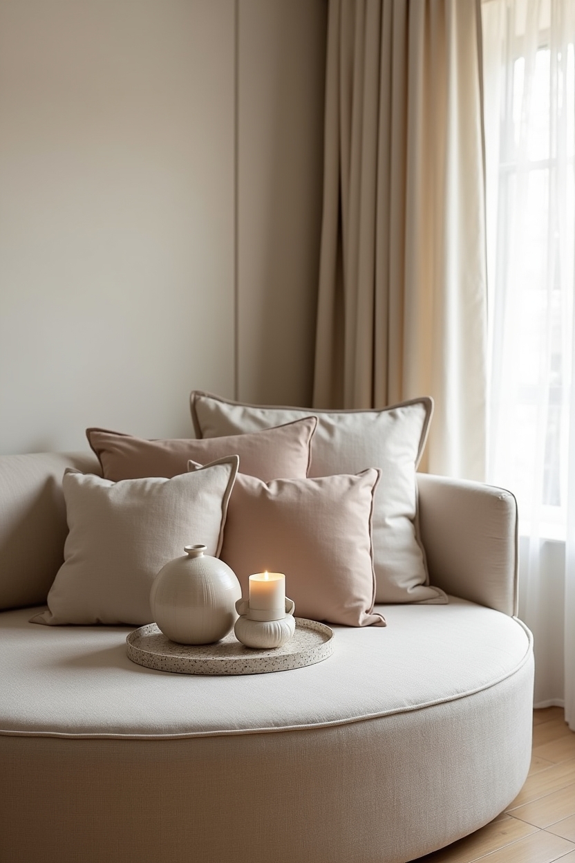 curved linen daybed home decor
