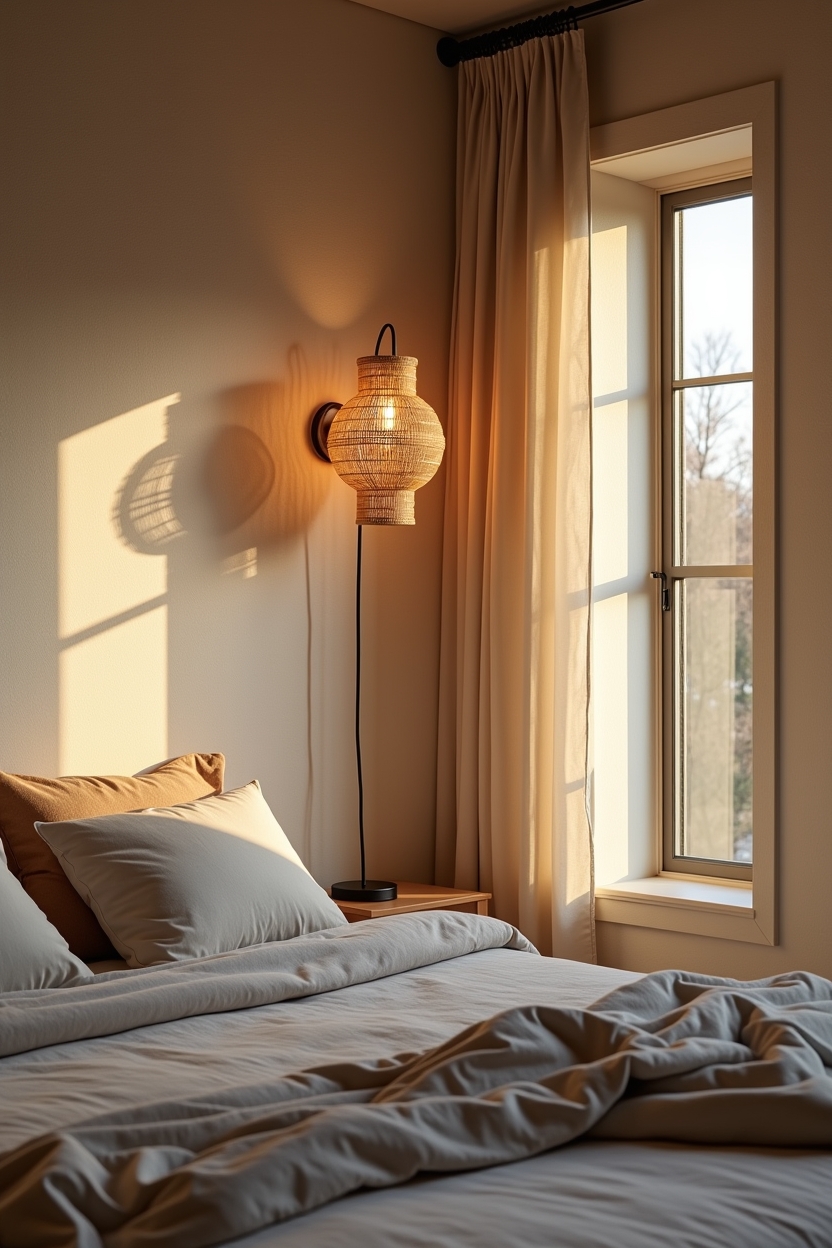 solar_rattan_sconce home decor