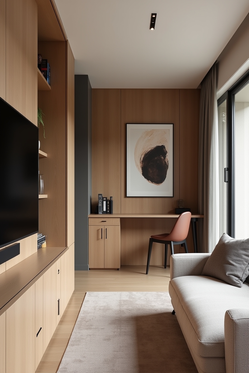 fold-down_media_panel_that_doubles_as_artwork home decor