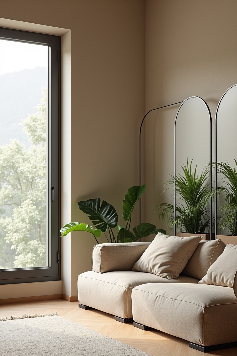 transparent_arched_room_divider_with_integrated_planters home decor