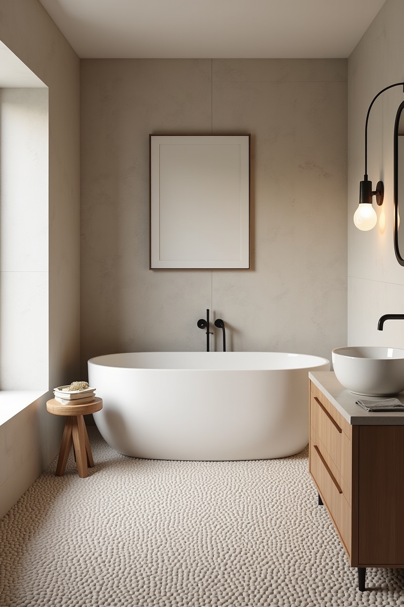 flat-profile_river_pebble_mosaic_with_thin_grout home decor