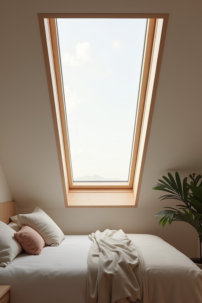slim_photovoltaic_skylight_strip_framed_in_wood home decor