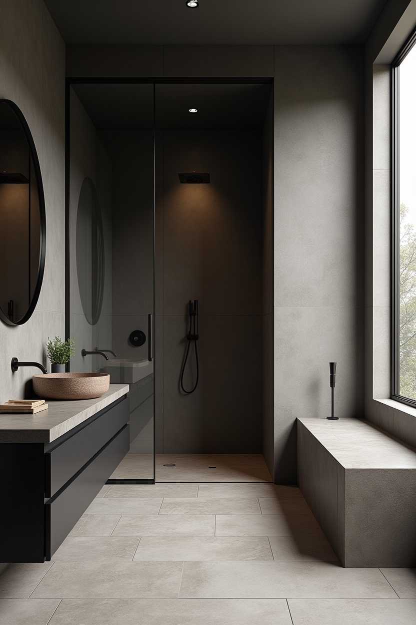 matte_black_wetroom home decor