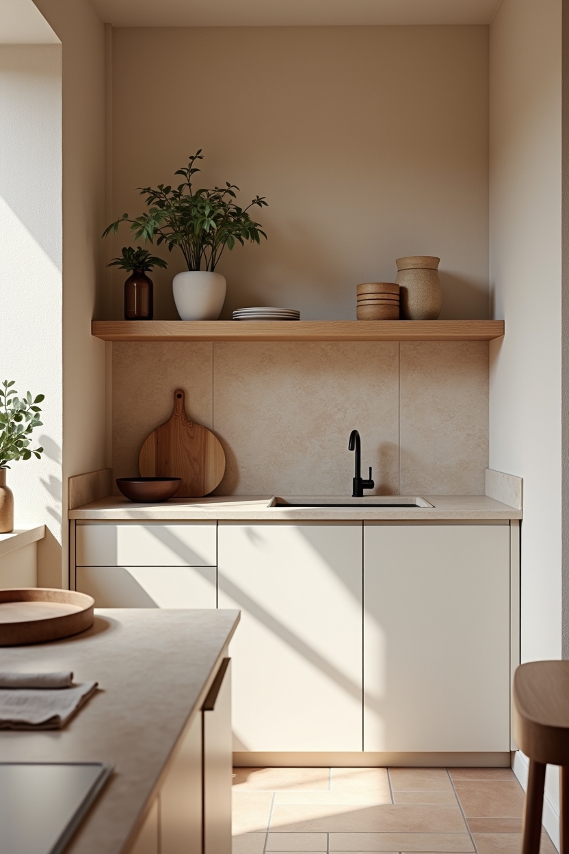 wabi-sabi hand-pressed clay tile field home decor