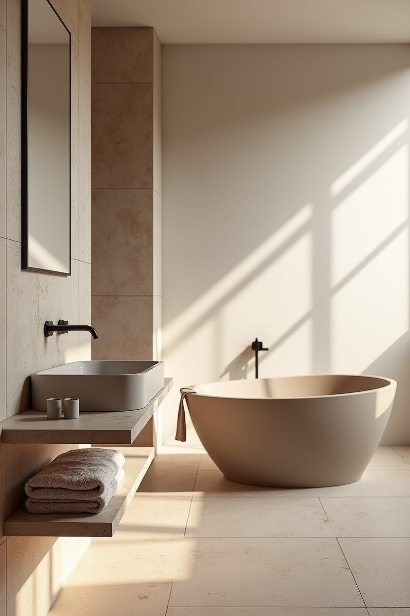 travertine_slab_wall-mounted_sink home decor