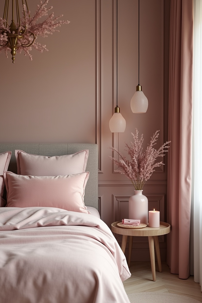 monochrome rose color palette home decor