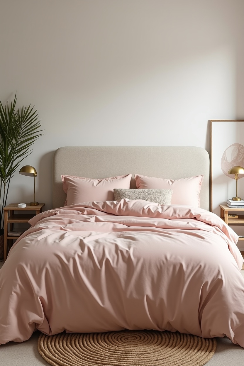 pleated blush silk duvet home decor