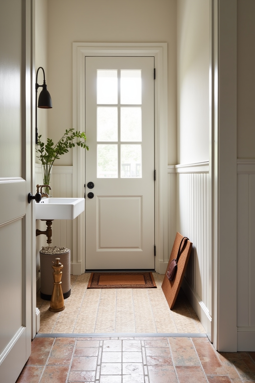 peel-and-stick encaustic tile runner home decor