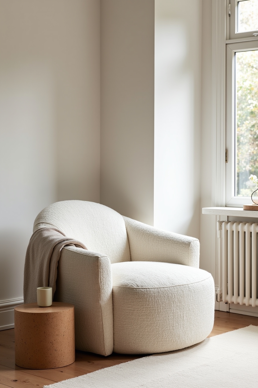 rounded_boucle_lounge_chair home decor