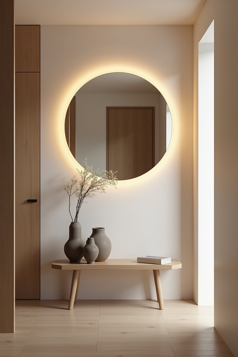 backlit mirror halo LED frame home decor