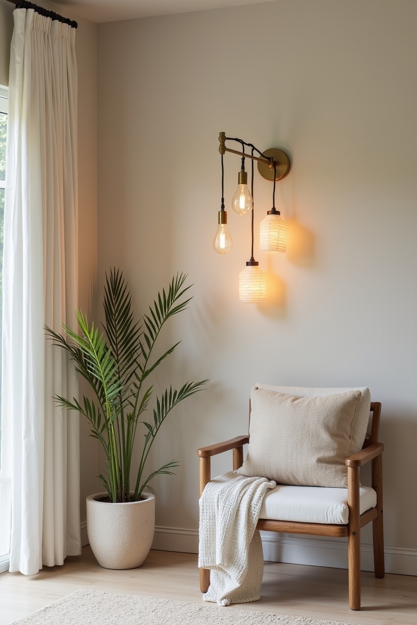 rewired thrifted brass swing-arm sconce home decor