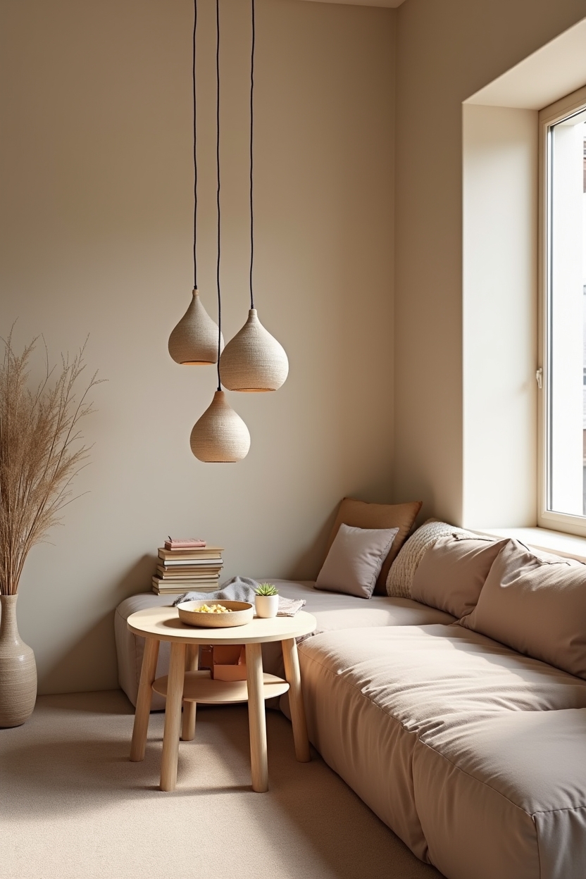 paper-and-bamboo pendant cluster home decor