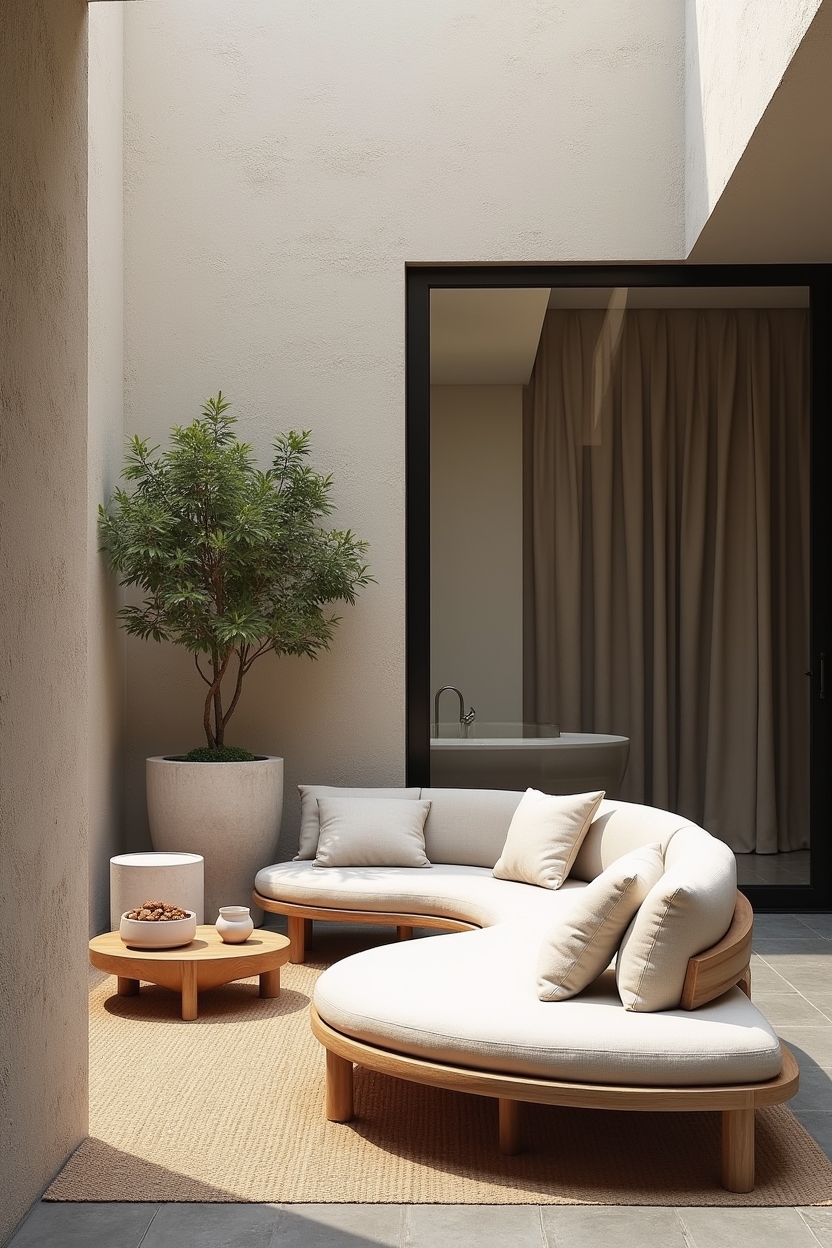 curved modular seating home decor
