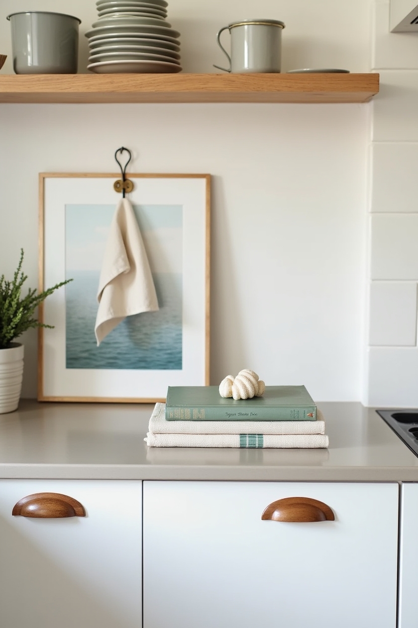 mini coastal still-life vignette home decor
