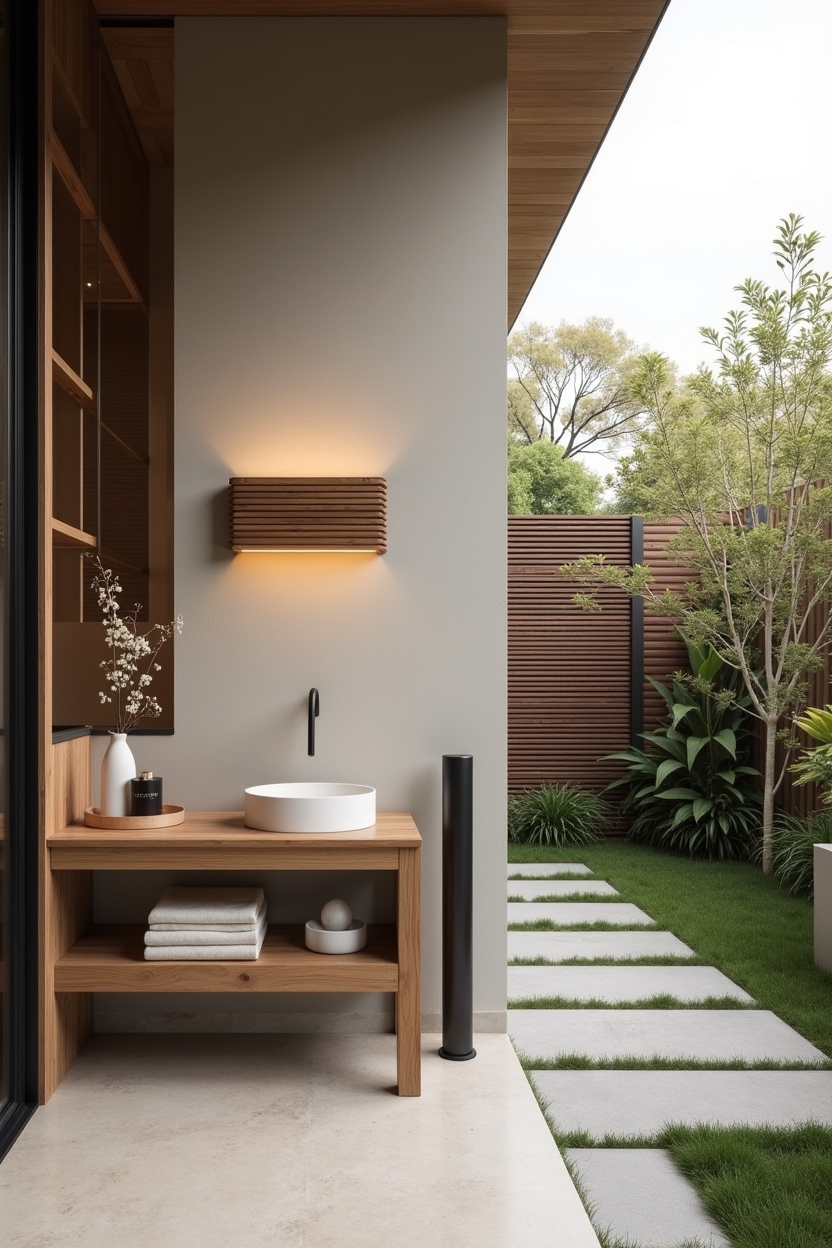 bamboo-wrapped wall sconce home decor