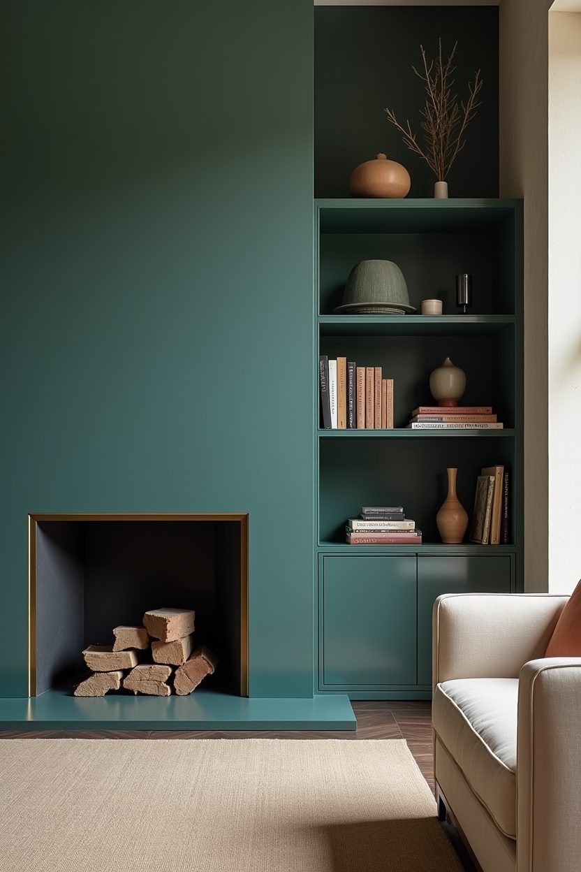 high-sheen lacquer fireplace surround home decor
