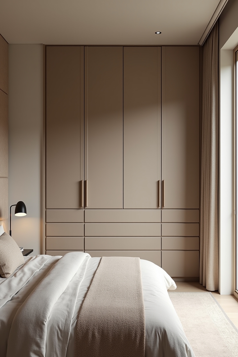 fluted lacquer floor-to-ceiling wardrobes with soft-close doors home decor