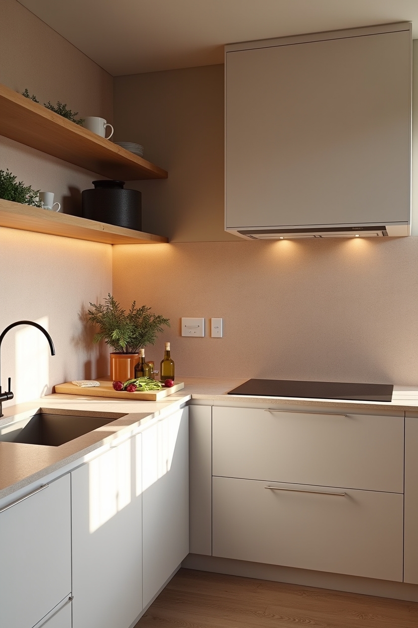 terracotta-look honed quartz countertops home decor
