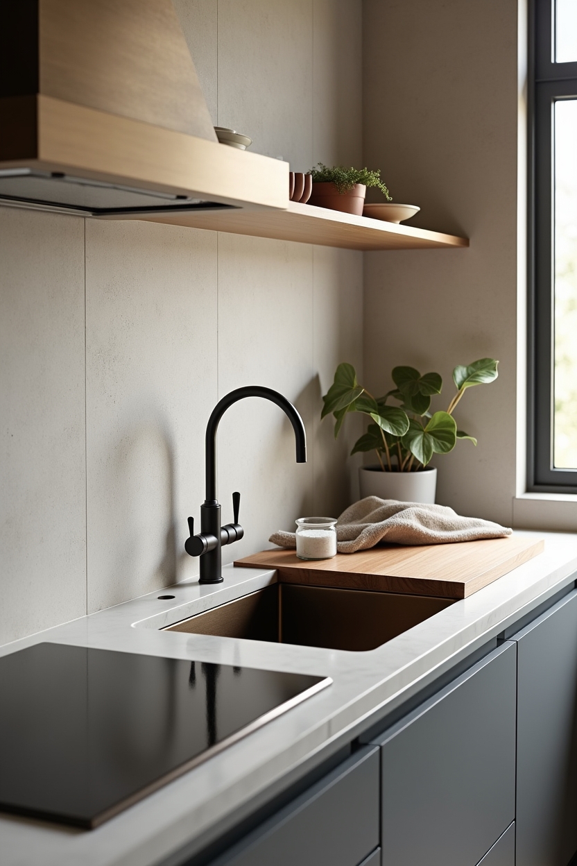 blackened brass prep sink home decor